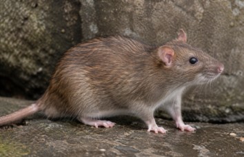 Close-up image of a Norway Rat (Brown Rat) with coarse brown fur, small ears, and a long tail, commonly associated with urban infestations and professional Rodent Control Auburn services.