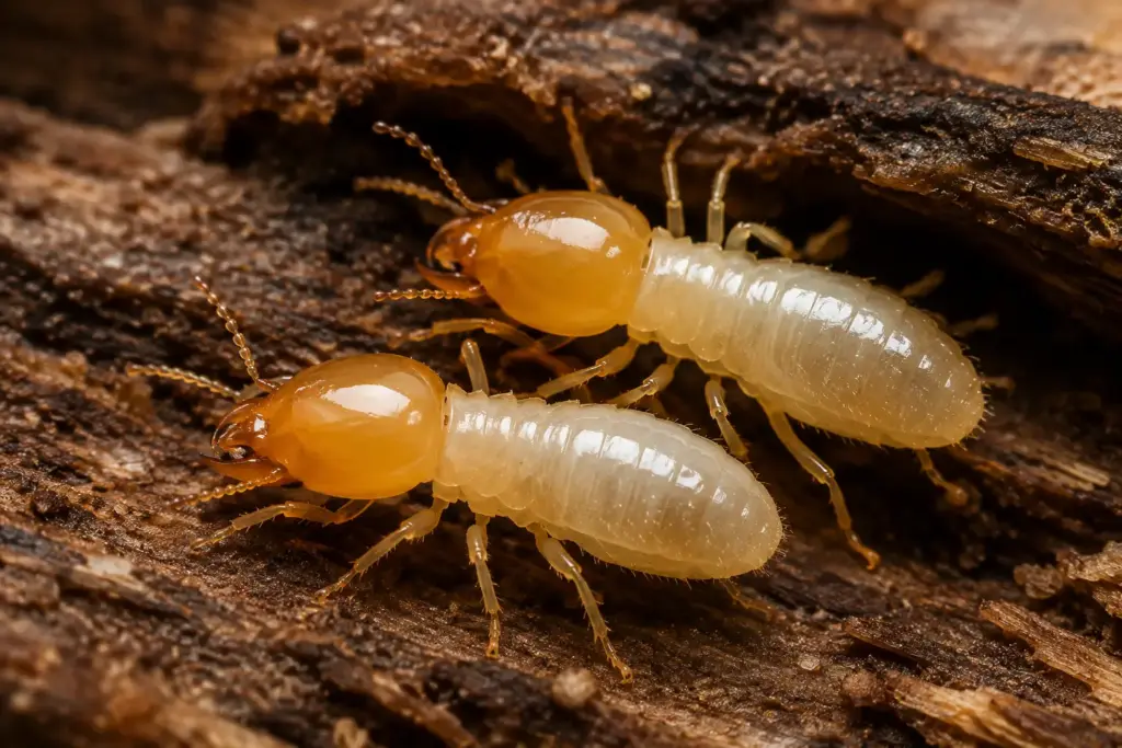 Termites damaging wood and requiring termite control in Silverwater