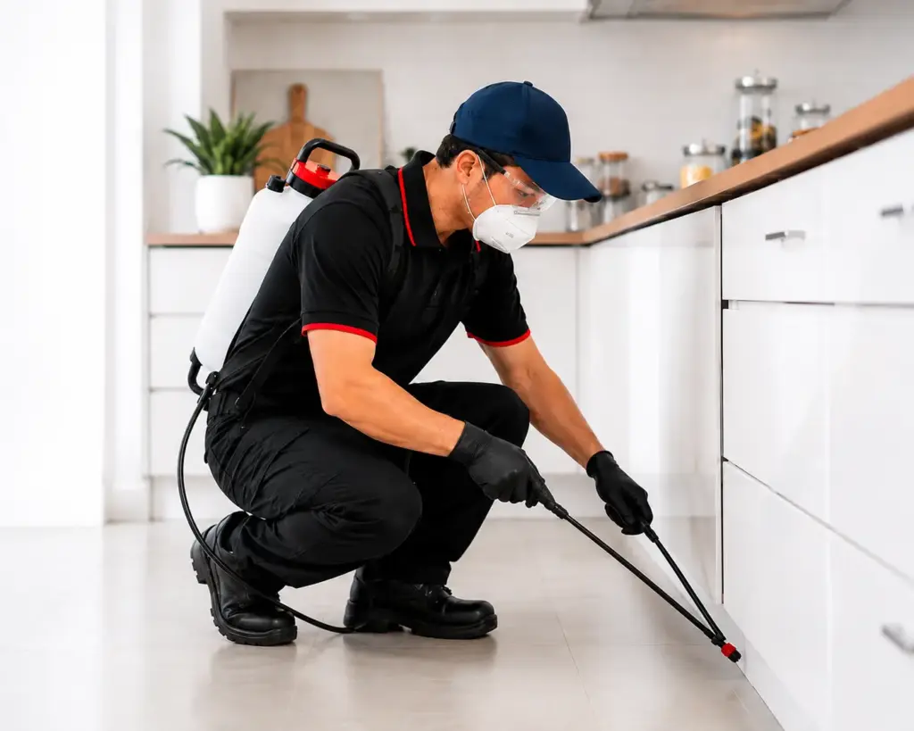 Professional pest control technician providing pest control in Regents Park for residential properties