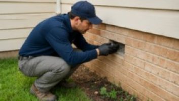 inspecting on home for chemical barrier termites